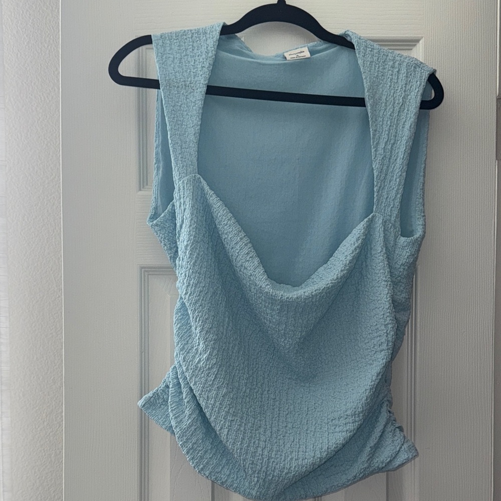 Abercrombie Light Blue Sleeveless Women's Top